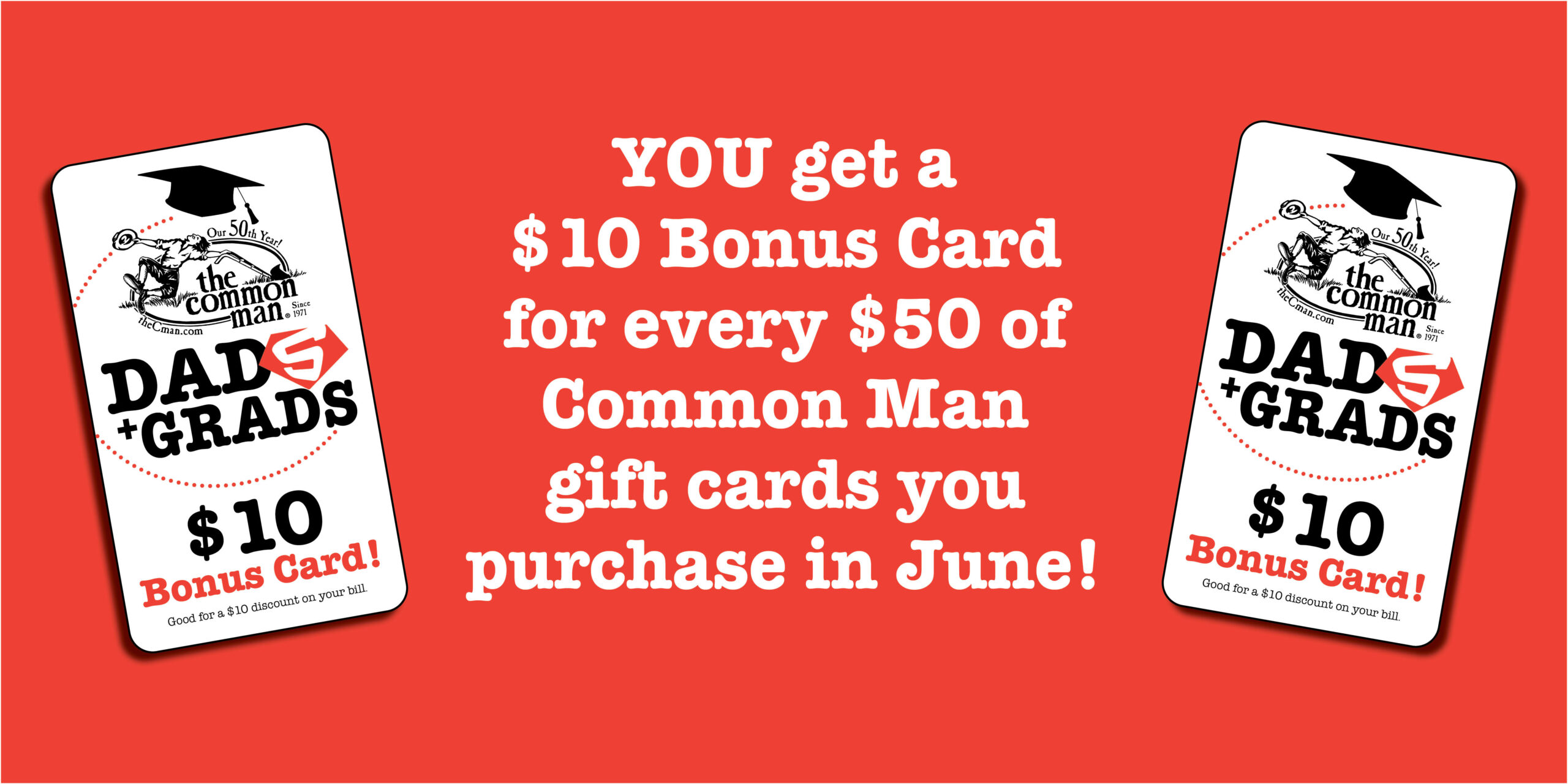 Dads and Grads bonus card offer