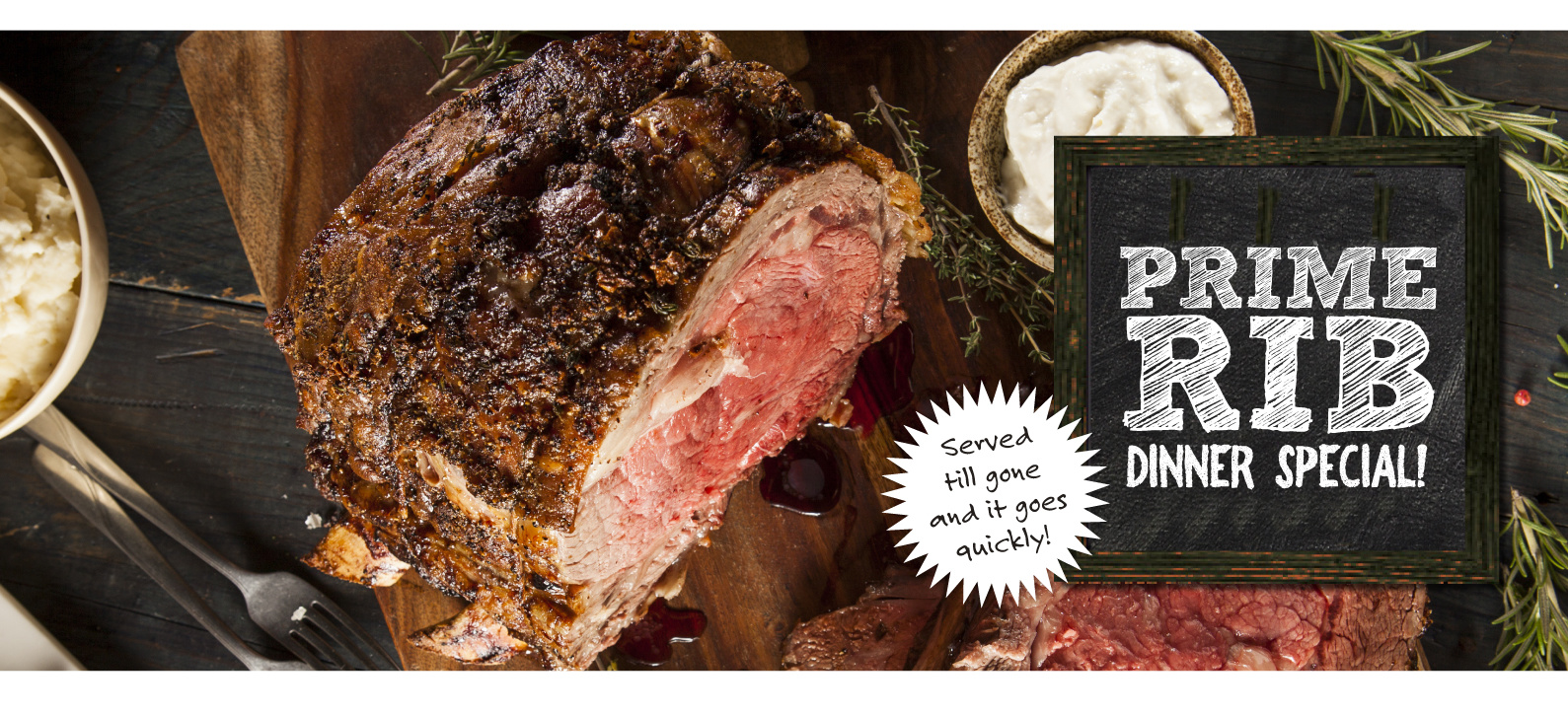 Prime Rib special at Common Man restaurants